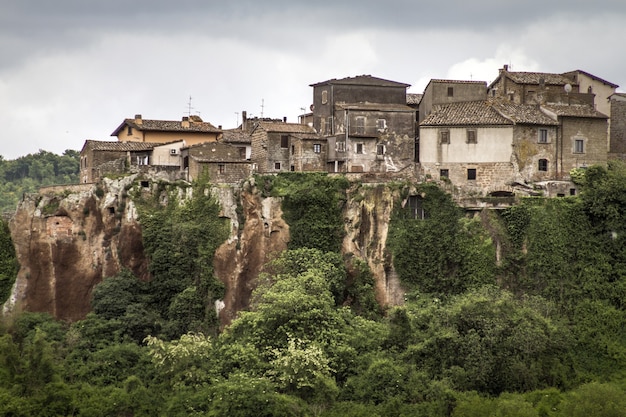 Alte Burg und Stadt Mugnano auf dem Berg, Latium, Italien, Europe