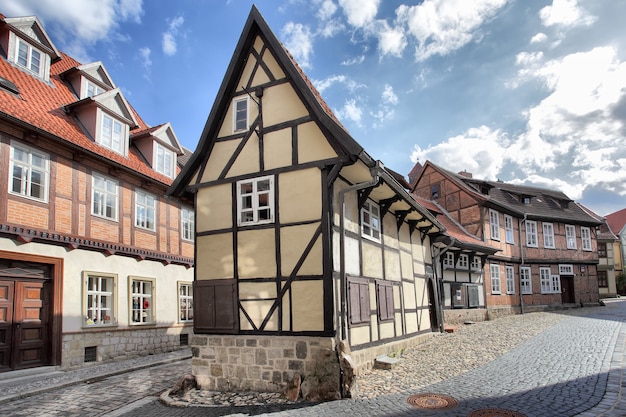 Alte Fachwerkhäuser in Quedlinburg, Deutschland