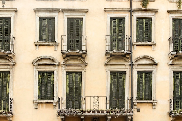 Foto alte fenster außen verona venetien italien