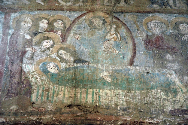 Alte Fresken in der Malancrav-Kirche Transsylvanien Rumänien