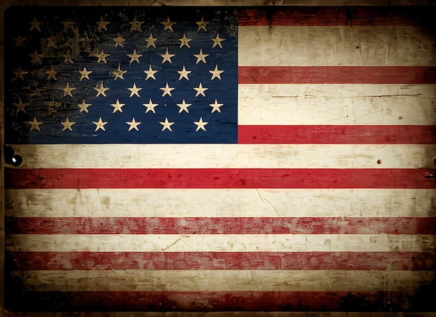 Alte Grunge-Vintage verblasste amerikanische US-Flagge