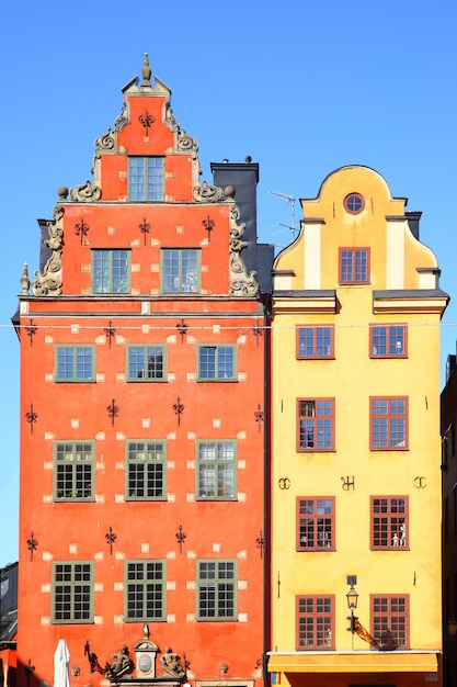 Alte Häuser am Stortorget-Platz, Stockholm