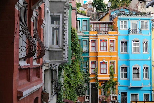 Alte Häuser im Stadtteil Fener Istanbul Türkei