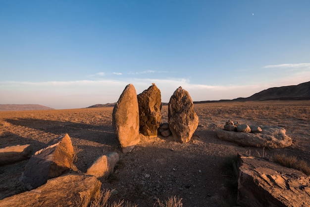 alte historische große Steine im Bereich Asien Kasachstan