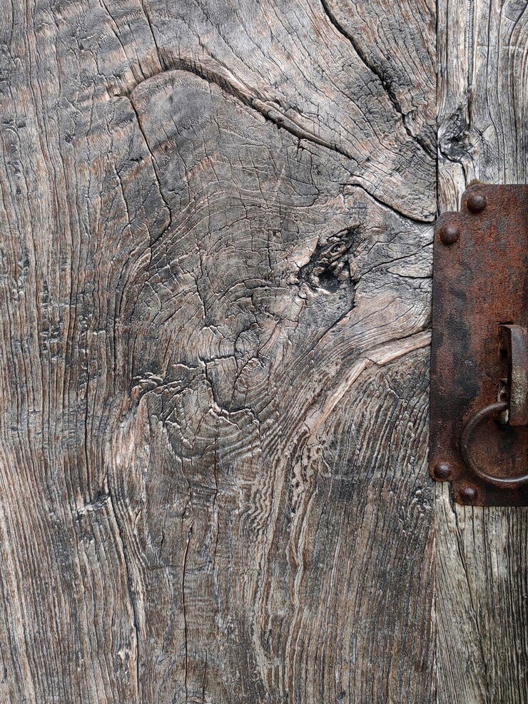 Foto alte holztüren mit ringen