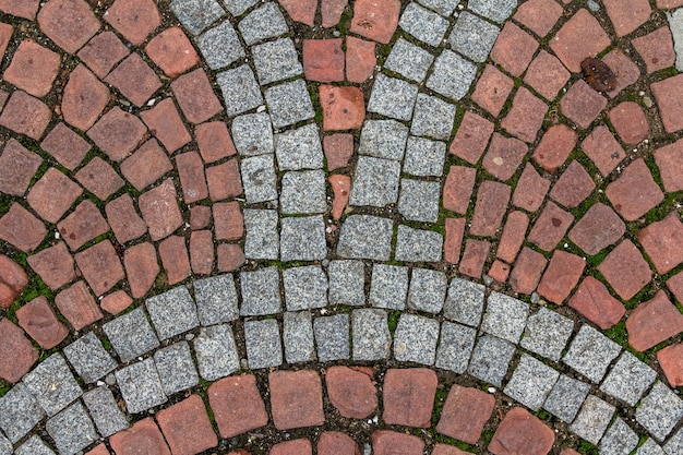 Alte Kopfsteinpflastertextur in der Altstadt