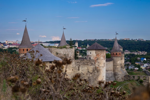 Alte mittelalterliche Burgburg in Kamianets-Podilskyi