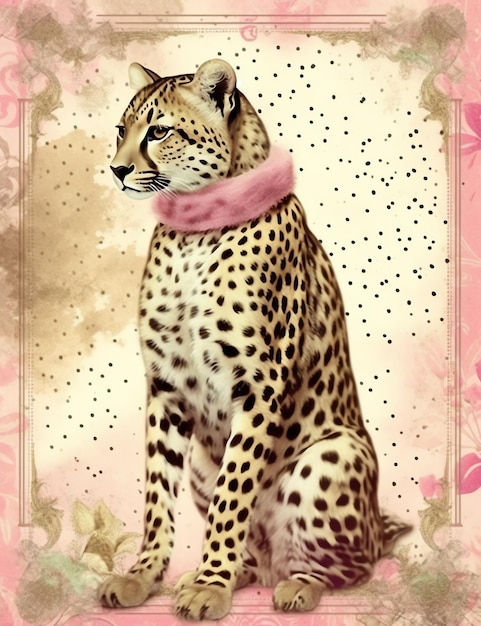 Alte Papiertextur eines Cheetah-Schrott-Zeitschriften-Digitalpapier-Hintergrund