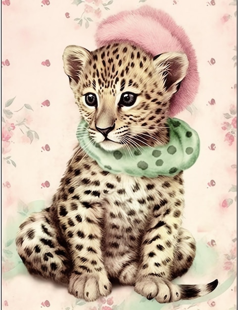 Alte Papiertextur eines Cheetah-Schrott-Zeitschriften-Digitalpapier-Hintergrund