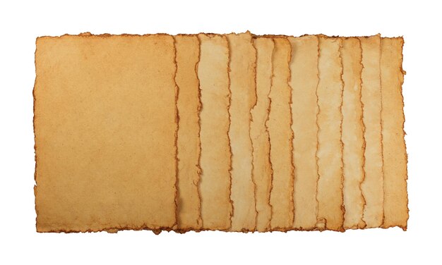 Alte Pergamentblätter aus antikem Papier