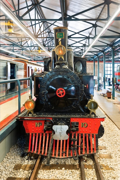 Alte restaurierte Dampflokomotive in Israel