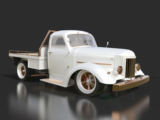 Foto alte restaurierte pickup pickup im stil der hot rod 3d-darstellung