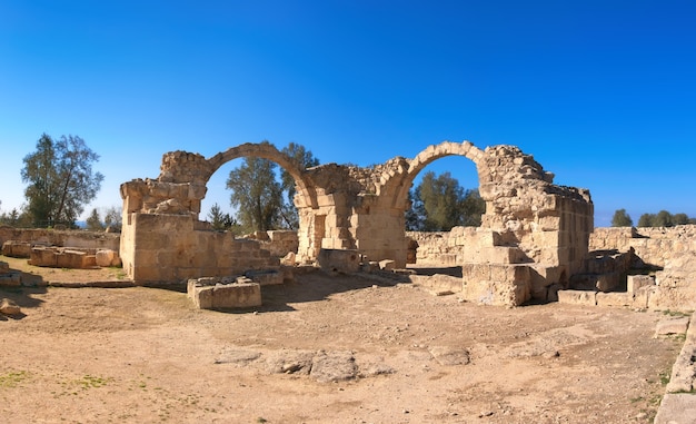 Alte römische Bögen in archäologischem Park Paphos, Pafos