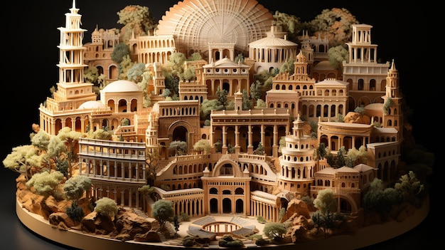 Alte Roms Stadt 3D-Stil KI generiert