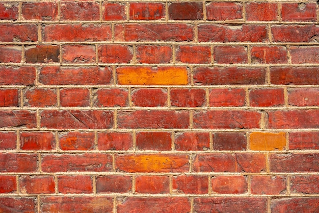 Alte rote Backsteinmauer als Hintergrund