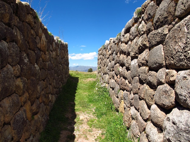 Alte Ruinen der Festung in Cusco Inca Empire Peru