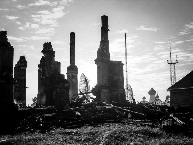 Foto alte ruinen gegen den himmel