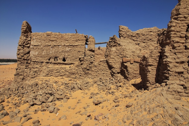 Alte Ruinen, Old Dongola im Sudan, Wüste Sahara, Afrika