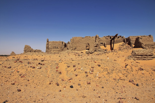 Alte Ruinen, Old Dongola im Sudan, Wüste Sahara, Afrika