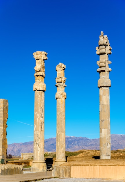 Alte Säulen im Tor aller Völker - Persepolis, Iran