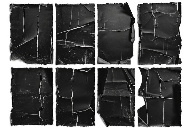Alte schwarze, beschädigte Fotokarte aus Pappe mit abgenutzter Textur