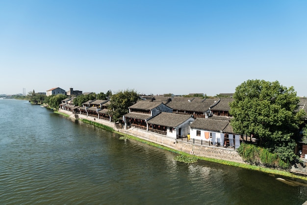 Alte Stadt Tangxi auf dem Kanal, Hangzhou, China