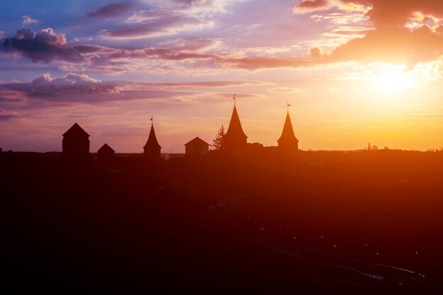 Alte steinerne Burg Silhouette