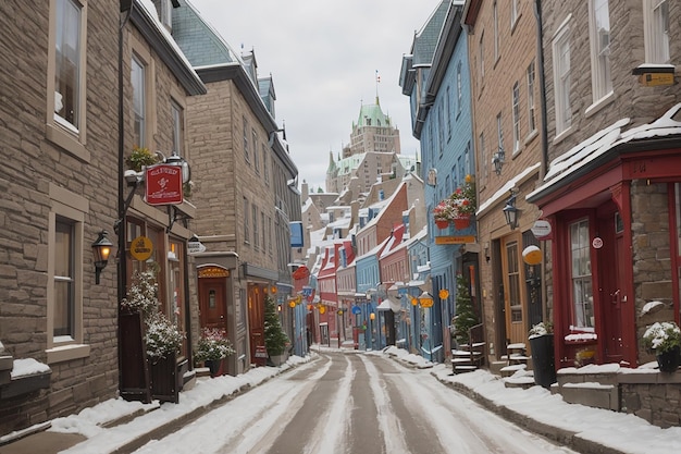 Alte Straße in Quebec City