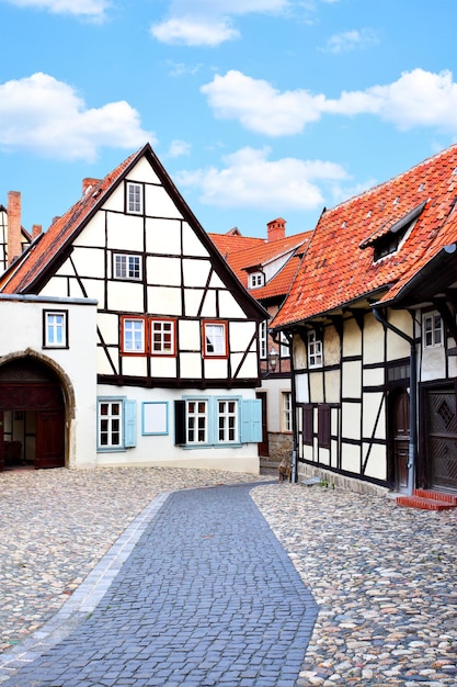 Alte Straße in Quedlinburg Deutschland