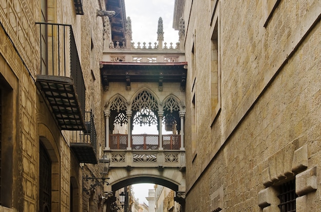 Alte Straße von Barrio Gotico in Barcelona