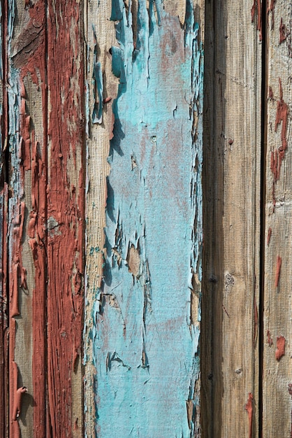 Foto alte wand aus brettern mit farbe holzstruktur jahrgang bedeckt