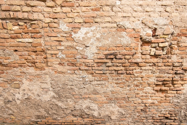 Alte Wand-Hintergrundbeschaffenheit des roten Backsteins