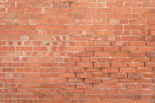 Alte Wand-Hintergrundbeschaffenheit des roten Backsteins