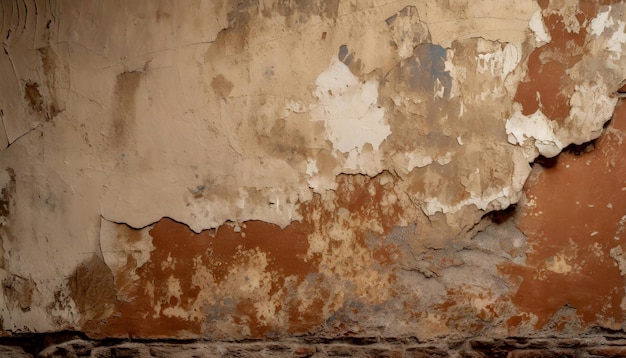 Alte Wand mit schälender Farbe Grunge Beton Textur Vintage beschädigter Hintergrund