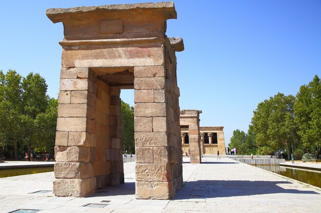 Alter ägyptischer Tempel von Debod in Madrid, Spanien