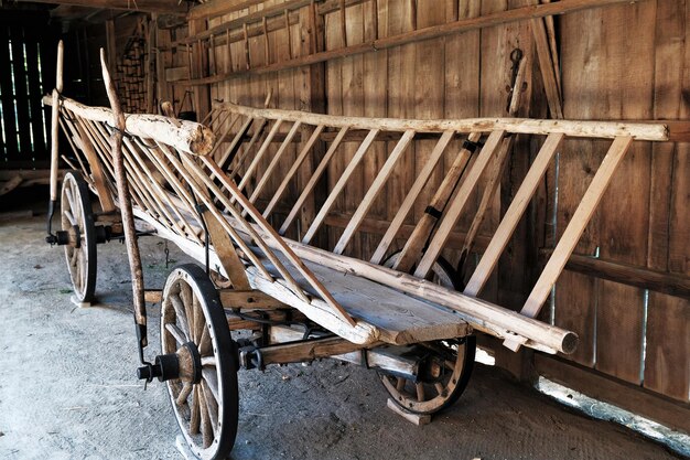 Foto alter bauernwagen aus holz