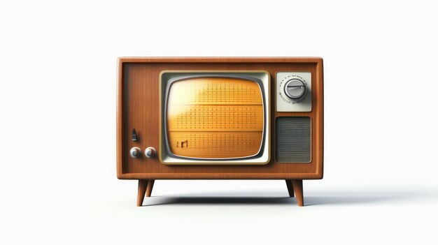 alter Fernseher isoliert auf weiß