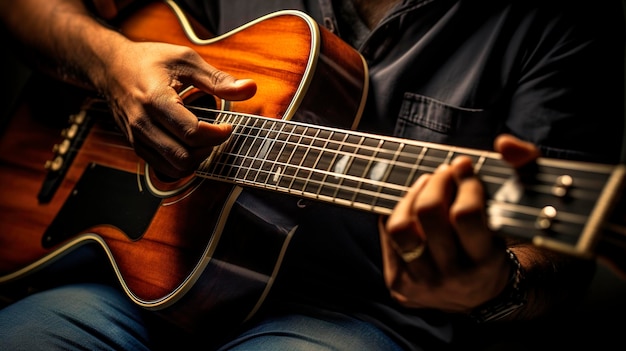 Alter Mann, der Gitarre spielt