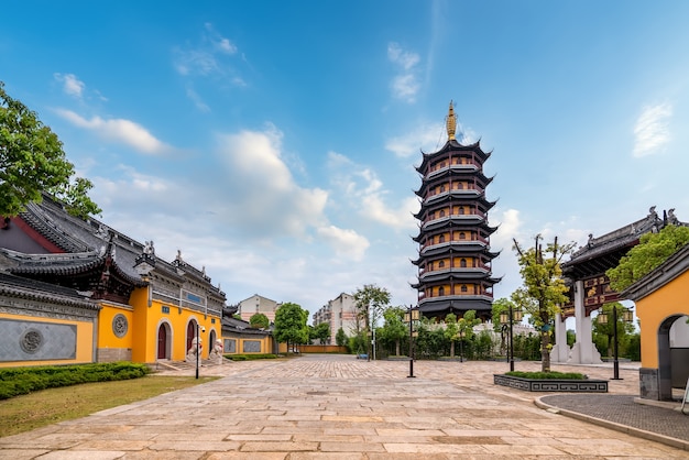 Alter Tempel in Taizhou, Jiangsu