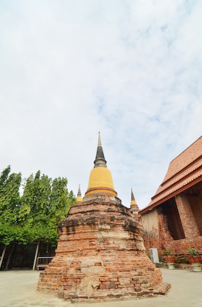 alter Tempel Wat Yai Chai Mongkhon von Ayutthaya-Provinz Thailand