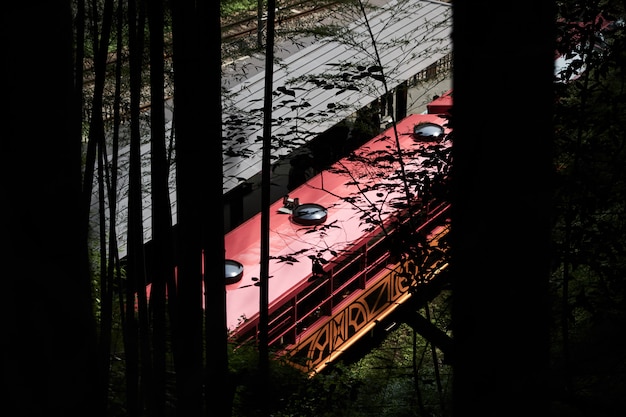 Alter Zug vom Bambushain in Kyoto