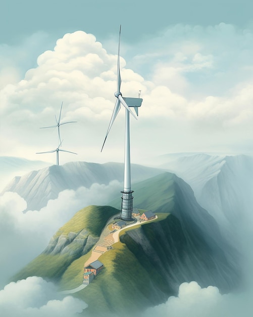 Alternative Energie mit Windturbine