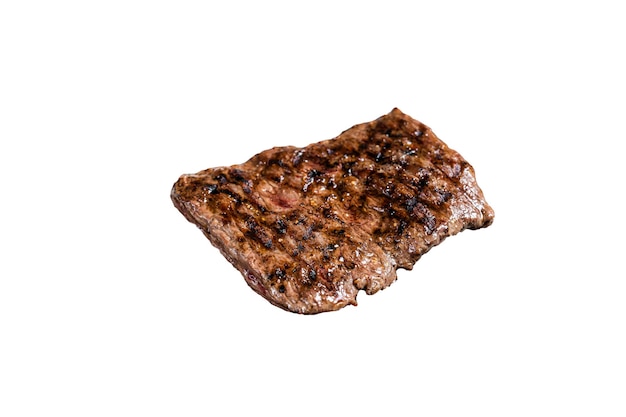 Alternative Wahl Steak Gegrillter Rock oder Machete Rindfleisch isoliert auf weißem Hintergrund