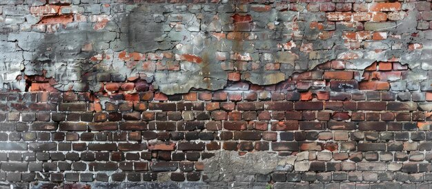 Alterte Ziegelsteinmauer