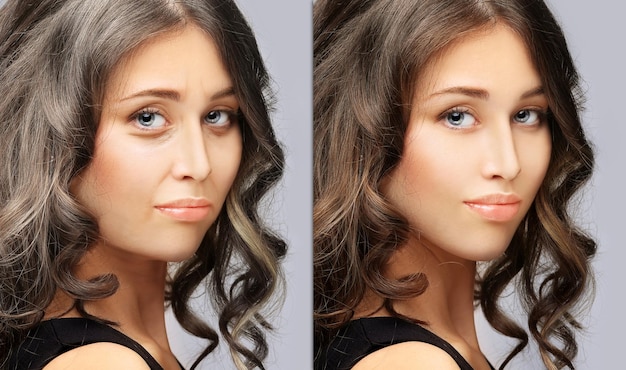 Alterung Fotos vor und nach dem Alter zeigen