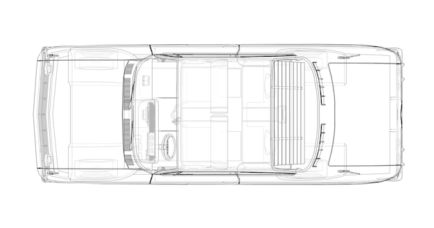 Altes amerikanisches Auto in ausgezeichnetem Zustand 3D-Rendering