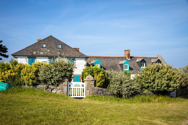 Altes Haus auf der Insel Chausey Bretagne Frankreich