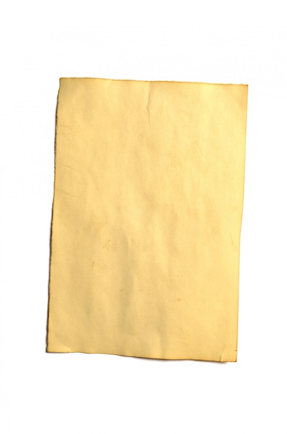 Altes leeres Stück zerbröckelndes Papiermanuskript oder Pergament der antiken Weinlese