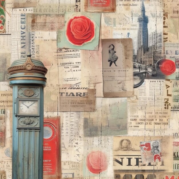 Altes New Yorker Vintage-Digitalpapier