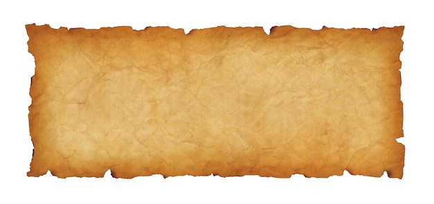 Altes Papier horizontale Banner Pergamentrolle, isoliert auf weiss